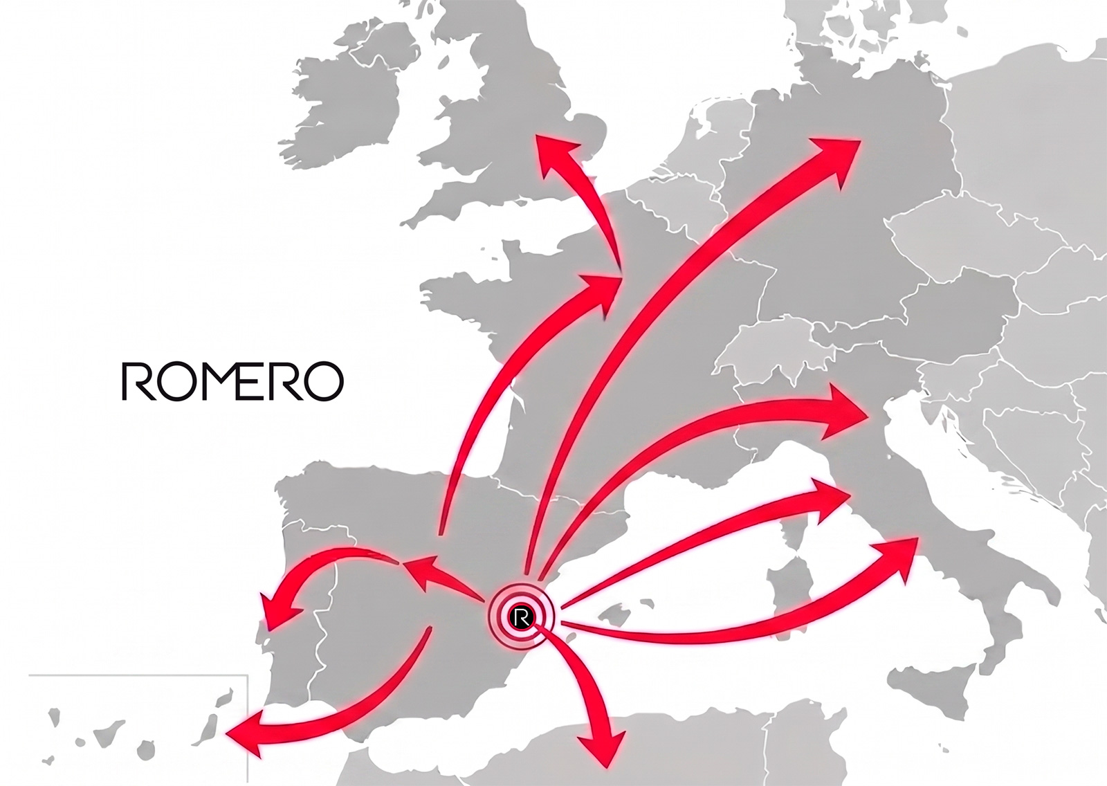 Distribuidores de Muebles Romero en España, Canarias y Europa